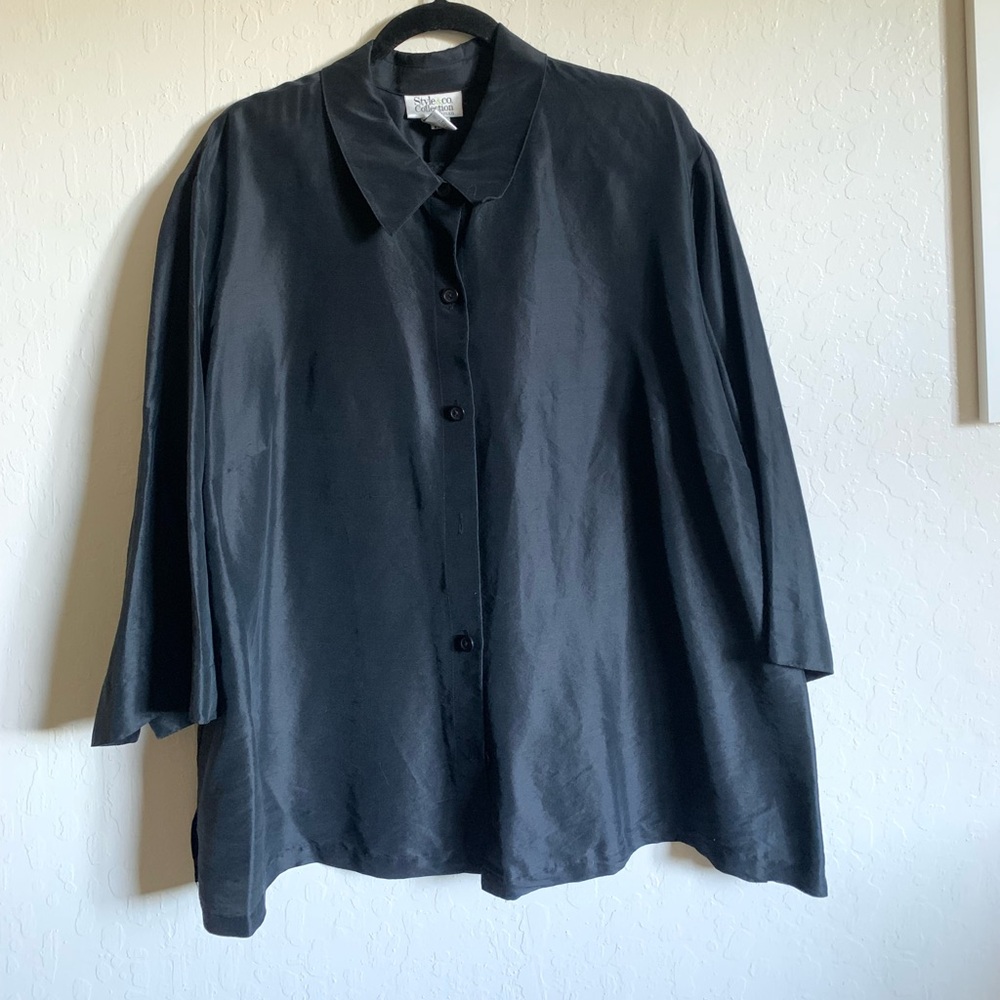 Vintage silk button up shirt
